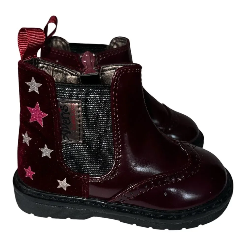 BALDUCCI Italy Boots Toddler Girl EUR 23 US 7 Avertis Burgundy Red Leather Shoes